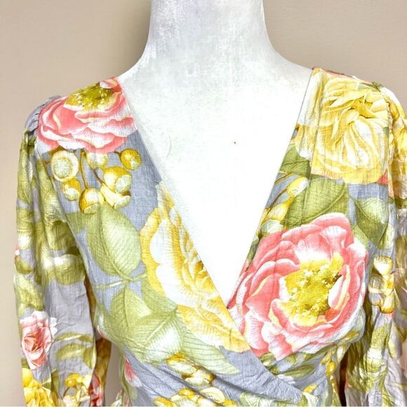 - Express floral print open back midi dress size Sm - Picture 5 of 8